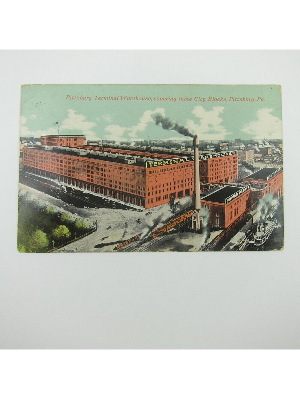 Postcard Pittsburg Terminal Warehouse & Transfer Co Pennsylvania Antique 1910s